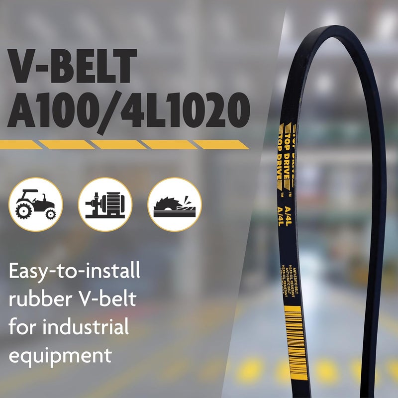 TOP DRIVE A100/4L1020, A/4L, Classic Wrapped V-Belt, Rubber, 1/2" x 102" Outside Circumference - Image 2